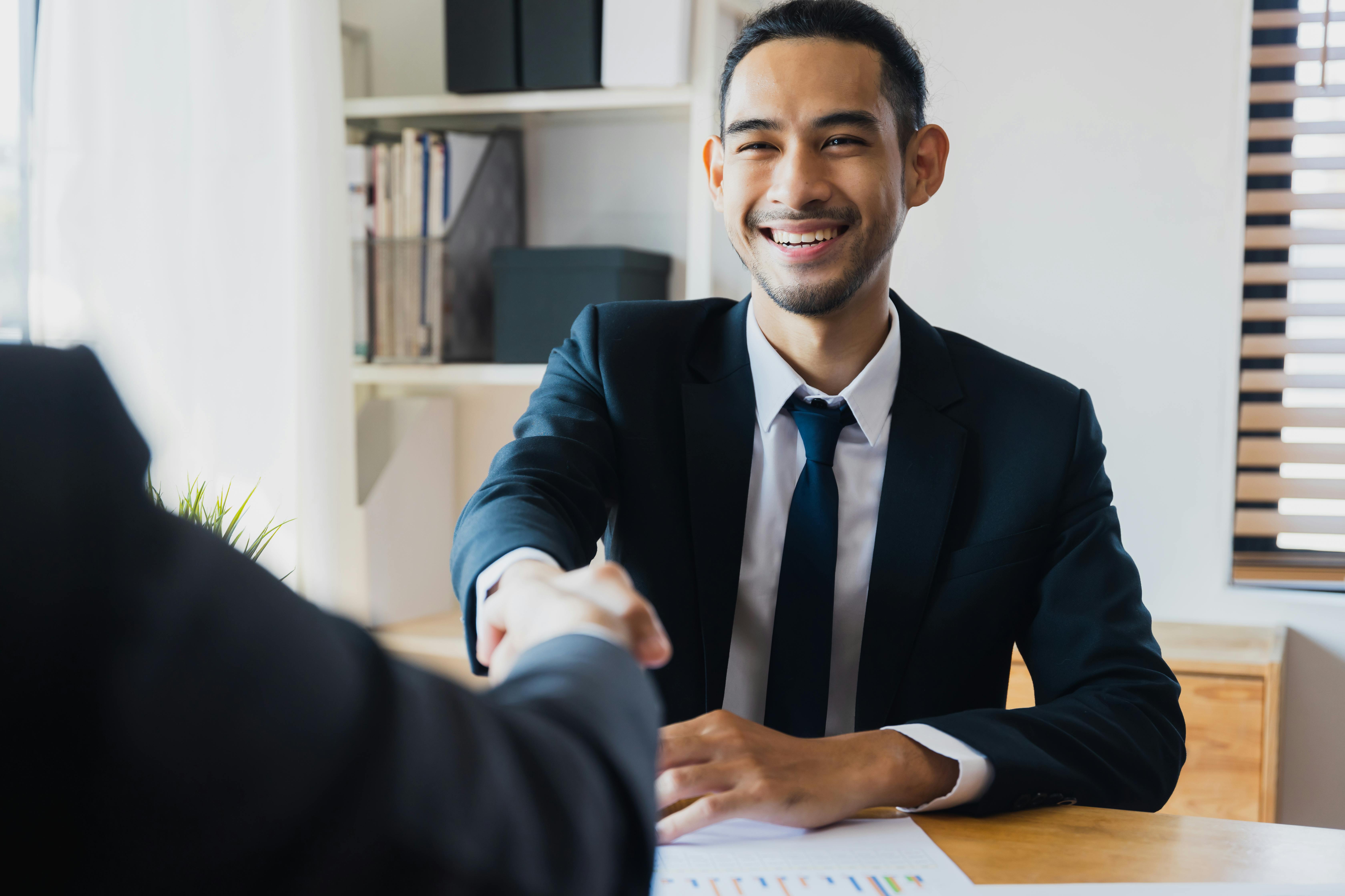 man shaking hand